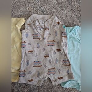 Carters Surfing Romper And Bodysuit Set 0-3m And NB